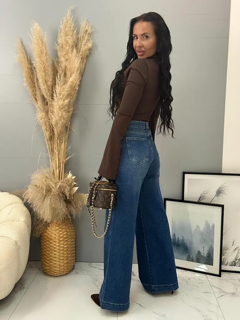 Wide-leg rifle s vysokým pásom - next