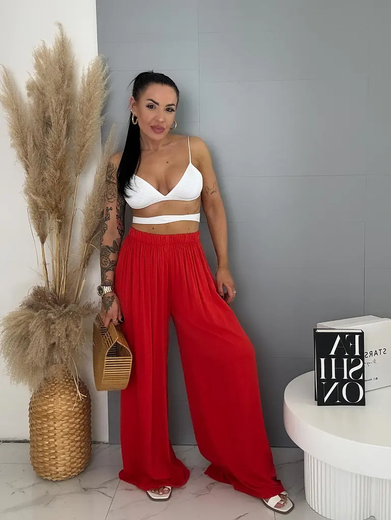 Flowing nohavice s gumeným pásom ARIA